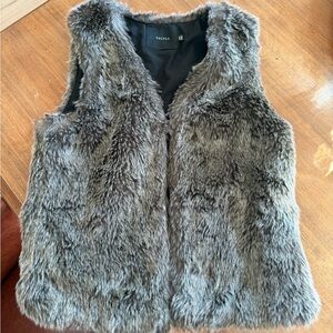 Talula Gray Faux Fur Vest